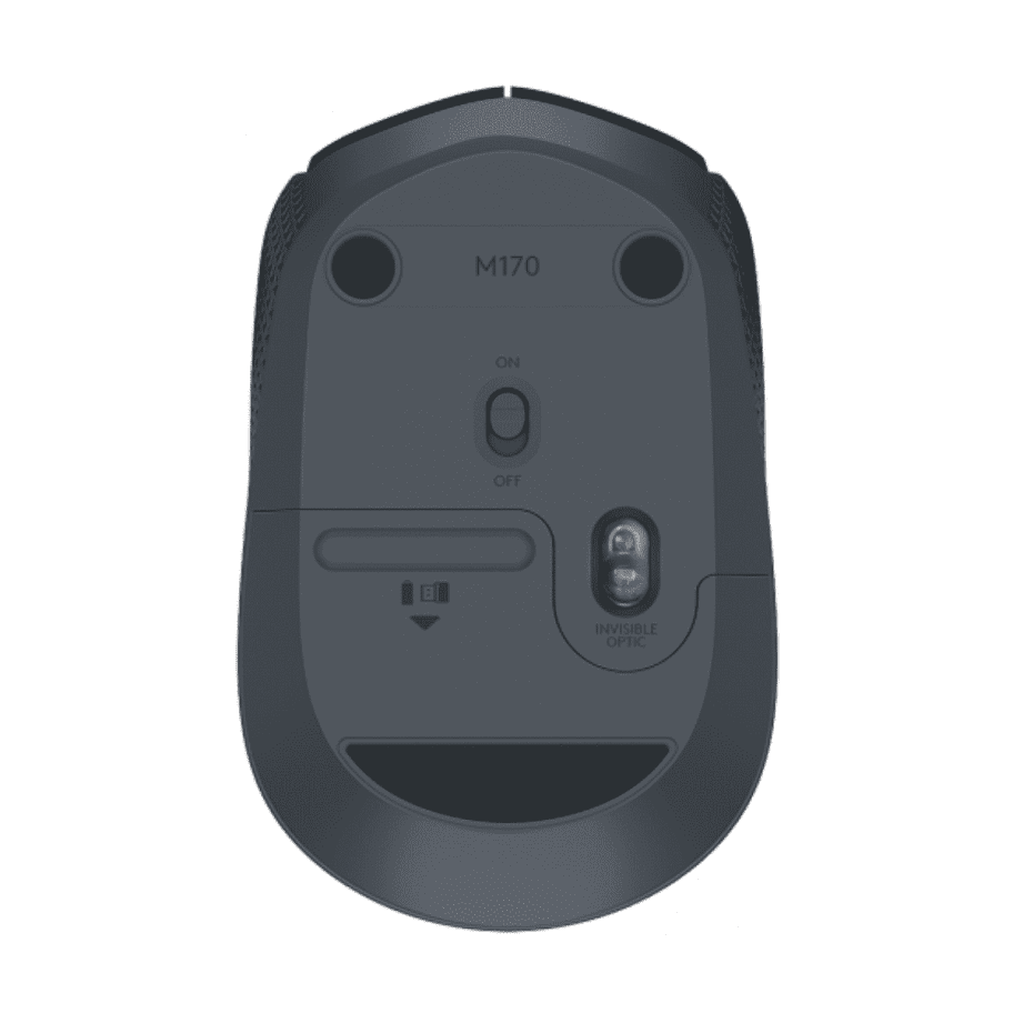 MOUSE OPTICO SEM FIO M170 ERGONÔMICO ORIGINAL LOGITECH:Preto - 5