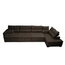 Ver imagem 6 de Sofá de Canto 4.80x2.36m Retrátil e Reclinável com Molas Cama inBox Platinum Esquerdo Suede Caf