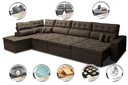 Ver imagem 3 de Sofá de Canto 4.80x2.36m Retrátil e Reclinável com Molas Cama inBox Platinum Esquerdo Suede Caf