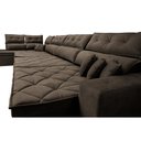 Ver imagem 5 de Sofá de Canto 4.80x2.36m Retrátil e Reclinável com Molas Cama inBox Platinum Esquerdo Suede Caf