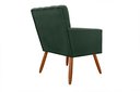 Ver imagem 2 de Poltrona Decorativa Cecília Suede Verde Pés Madeira Ms Decor