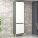 Ver imagem 1 de Paneleiro para Cozinha 4 Portas Domus Espresso Móveis Prata/Silver