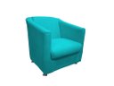 Ver imagem 2 de Kit 2 Poltronas Decorativa Biane Suede Azul Tifany Pés Cromado Ms Decor