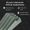 Ver imagem 3 de Kit 4 Barras Perfil Pvc 2 Metros Acabamento para Painel Ripado Slim
