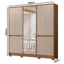 Ver imagem 4 de Guarda Roupa Casal Alasca e Cômoda Texas Carvalho Fendi - Moval