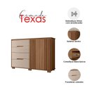 Ver imagem 7 de Guarda Roupa Casal Alasca e Cômoda Texas Carvalho Fendi - Moval