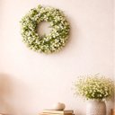 Ver imagem 3 de Guirlanda Artificial Coroa de Flores Enfeite Decorativo 25cm