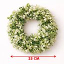 Ver imagem 4 de Guirlanda Artificial Coroa de Flores Enfeite Decorativo 25cm