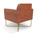 Ver imagem 7 de Poltrona Sala Decorativa Kit 2 Marisa Base X Industrial Dourada Sintético Pu D03 - D’Rossi
