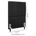 Ver imagem 3 de Cabeceira Solteiro 90 Cm com Frame Carla Linho Preto Artte