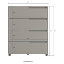 Ver imagem 4 de Cômoda 80cm com 4 Gavetas Multimóveis Cr35243