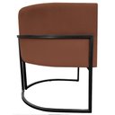 Ver mais imagens de Poltrona Decorativa para Recepção Luna Suede Base de Ferro Preta - Terracota, Suede