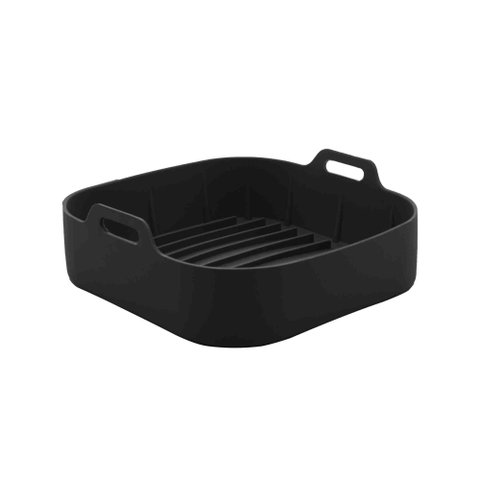 Forma Quadrada de Silicone para Air Fryer Preta 16x5,5 Cm Lyor