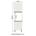 Ver imagem 2 de Torre-Quente Madesa Reims 60 cm 2 Portas Branco Cor:Branco