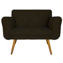 Ver imagem 1 de Namoradeira Decorativa Estofada Para Salão de Beleza Isabella Suede Marrom - LM DECOR