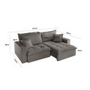 Ver imagem 3 de Sofá Retrátil com Baú Ref 47 - 2501-b Messina