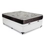 Cama Box Baú Casal Colchão Mola Bonnel Belos Sonhos + Box Sintético 61x138x188:branco - 3