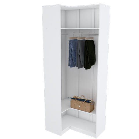 MÓDULO CANTO PARA CLOSET 2,40A M272.B (CASA OU LOJA) MUNDI MOVEIS