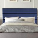 Ver imagem 1 de Cabeceira Estofada Cama Box Queen 160cm Argentina Corino Azul- Mabe Magazine