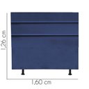 Ver imagem 3 de Cabeceira Estofada Cama Box Queen 160cm Argentina Corino Azul- Mabe Magazine