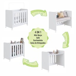 Mini Berço para Quarto de Bebê 4 em 1 Evolutivo - 9