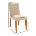 Ver imagem 4 de Mesa de Jantar Ariela Mdf com 6 Cadeiras Estofadas Suede Nude Molci