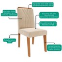 Ver imagem 6 de Mesa de Jantar Ariela Mdf com 6 Cadeiras Estofadas Suede Nude Molci
