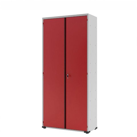 Armário Aço Escritório Fechadura 3 Prateleiras Ea302 Vermelho