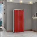 Ver imagem 3 de Armário Aço Escritório Fechadura 3 Prateleiras Ea302 Vermelho