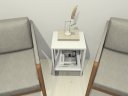 Ver imagem 3 de Mesa de Cabeceira Mesa de Apoio Mesa Auxiliar Mesa Lateral. Cor: Branco