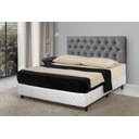 Ver imagem 2 de Cabeceira de Cama Estofada Casal 140cm Capitone Cinza - Rede Móveis
