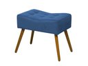 Ver imagem 3 de Kit Poltrona Decorativa Aurora + 1 Puff Retangular Suede Azul Marinho Pés Madeira Ms Decor
