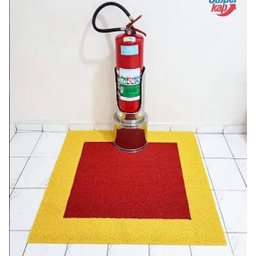 Tapete Demarcador Extintor de Incêndio Bombeiro 1,00x1,00 Cm - 2