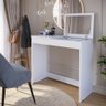Penteadeira Organizadora, Mesa Escrivaninha Paris com Espelho e porta joias  - Branco - 1