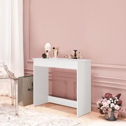 Penteadeira Organizadora com Espelho Paris para Quarto Menina - Branco - 3