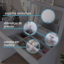 Ver imagem 7 de Penteadeira Organizadora, Mesa Escrivaninha Paris com Espelho e porta joias - Branco