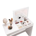 Ver imagem 2 de Penteadeira Organizadora com Espelho Paris para Quarto Menina - Branco