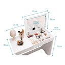 Ver imagem 5 de Penteadeira Organizadora com Espelho Paris para Quarto Menina - Branco