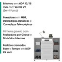 Ver imagem 4 de Comoda 4 Gavetas 2 Portas 1 Nicho com Rodizios Versa 135 cm Branco Absoluto Zanz