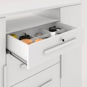 Ver imagem 5 de Comoda 4 Gavetas 2 Portas 1 Nicho com Rodizios Versa 135 cm Branco Absoluto Zanz