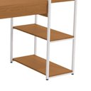 Ver imagem 2 de Mesa Escrivaninha Industrial Office com Estante MDF MDP 136cm Canela Branco Kappesberg
