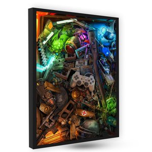 Quadro Grande Decoração Home Office Elegante Moderno Revenda:Baú Nostalgia