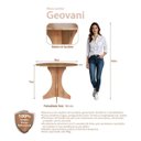 Ver imagem 4 de Conjunto Mesa de Jantar Redonda 90cm 4 Banquetas Madeira Maciça Geovani Amêndoa Cbmjrb90