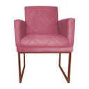 Ver imagem 3 de Kit 2 Poltronas Klara para Sala Base Ferro Bronze Suede - Vallisa Decor:rosa