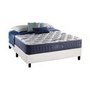 Ver imagem 1 de Cama Box Casal: Colchão Molas Anjos MasterPocket Ensacadas Blue Sea + Base CRC Courano Branco(