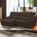 Ver imagem 6 de Sofá Retrátil Reclinável para Sala de Estar Living 250cm Dimas F04 Veludo Marrom