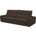Ver imagem 1 de Sofá Retrátil Reclinável para Sala de Estar Living 250cm Dimas F04 Veludo Marrom