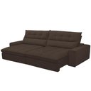 Ver imagem 2 de Sofá Retrátil Reclinável para Sala de Estar Living 250cm Dimas F04 Veludo Marrom