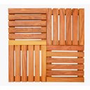 Ver imagem 1 de Kit 4 placas de Deck Em Madeira De Demolição Placas Modulares Madeira Maciça