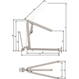 Guincho Hidráulico Bovenau, 0,5 Toneladas, sem Prolongador - G500T - 3